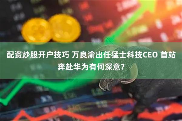 配资炒股开户技巧 万良渝出任猛士科技CEO 首站奔赴华为有何深意？